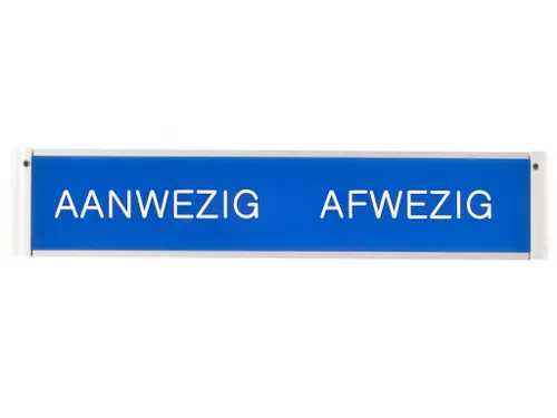 In-uit Bord 15 Namen Aluminium Aan/afwezigheidsbord Groot