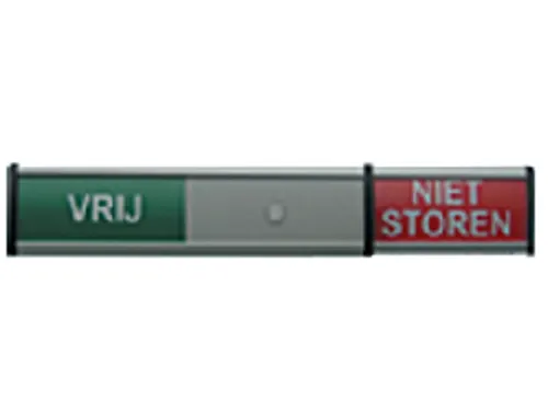 Infobord vrij/niet storen 125x30mm