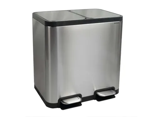 9502294 Afvalbak met voetpedaal MAULcycle 40L edelstaal 37.6x47x49cm z