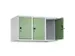 opzetkast,v. locker,3vak.,vak B 300mm,HxBxD 500x900x500mm,draaigrendel