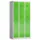 Dubbeldekse garderobekast 1800x870x500mm 3x2vak klink RAL7035 RAL6018