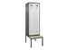 locker met bank,voor scheiding van kleding,HxBxD 2120x600x815mm,2vak
