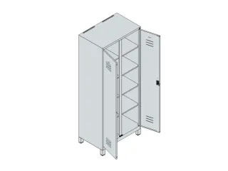 wasgoedverdeelkast,HxBxD 1950x800x500mm,vak B 400mm,cilinderslot - 3
