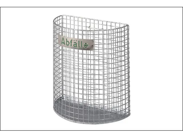 Afvalbak Van Draadgaas 27 Liter Wand-/Paalmontage Verzinkt