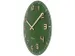 Wandklok Nextime dia 40cm Groen glas/Aluminium Classy Medium