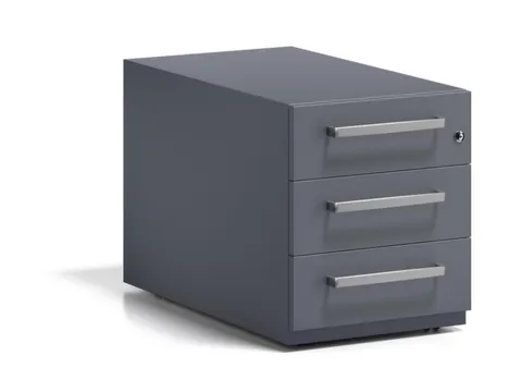 mobiel ladeblok,HxBxD 495x420x775mm,3lade(n),m. beugelgreep,cil.-slot