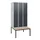 locker met bank,HxBxD 1950x900x815mm,3vak,vak B 300mm,draaigrendel