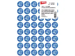 Agipa Kortinglabel -40% blauw 192 stuks verwijderbaar