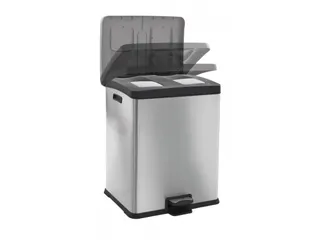 Ruime Rechthoekige Rejoice Pedaalemmer 60 Liter Mat Rvs - 2