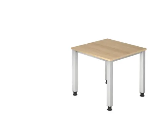 In hoogte verstelbaar bureau,HxBxD 680-760x800x800mm,blad eiken