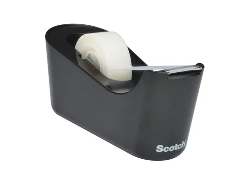 Plakbandhouder Scotch C18 zwart + 1 rol magic tape 19mmx33m