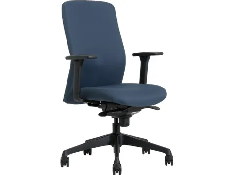 Bureaustoel Ergo Blauw Stof Nen En 1335 Arbo Goedgekeurd