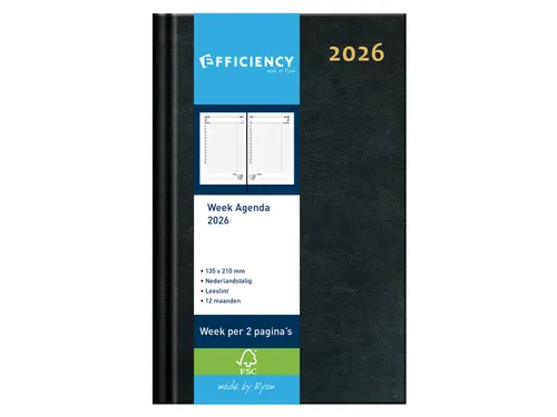 Agenda 2027 Ryam Efficiency Baladek 7dagen/2pagina's zwart
