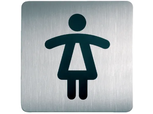Infobord pictogram Durable 4956 vierkant wc dames 150mm