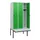 locker met bank,HxBxD 1950x900x815mm,3vak,vak B 300mm,draaigrendel