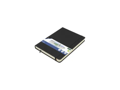 Schetsboek Kangaro A5 zwart PU HC 80 blad 140gr roomwit met elastiek e