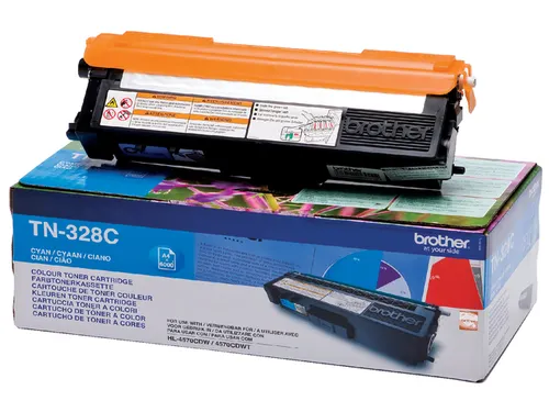 Tonercartridge Brother TN-328C blauw