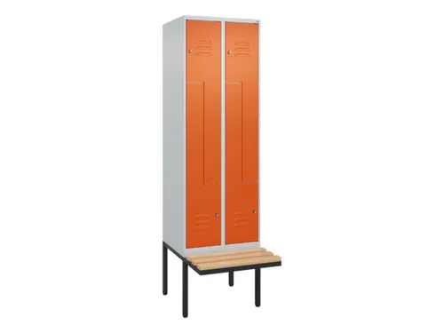 Z-garderobekast,HxBxD 2120x600x815mm,2vak,vak B 300mm,cil.-slot