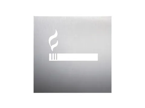 deurbord,Rokersgedeelte,RVS,zelfklevend,HxB 160x160mm