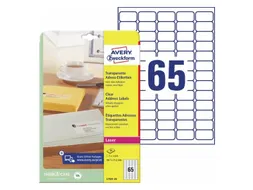 Mini Etiket 38.1x21.2mm Laserprinter transparant 1625 stuks