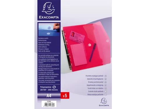Geperforeerde Tas PP klittenband PP A4 Assorti