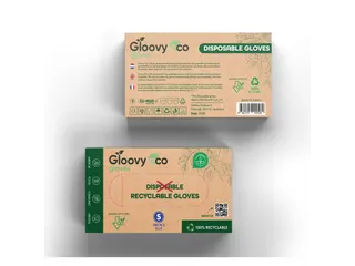 Gloovy Eco Duurzame Hygiëne Handschoen Blauw Maat S 20x100 stuks - 4