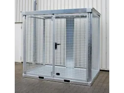 gasflessendepot,v. 78xØ 230mm fles,HxBxD 2260x3135x1570mm,m. deksel