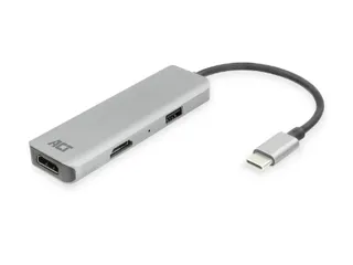 Adapter ACT USB-C 4K multiport voor 2 HDMI monitoren - 1