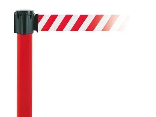 Waarschuwings-Afzetsysteem Paal 985x60mm 4 Meter Rood Wit