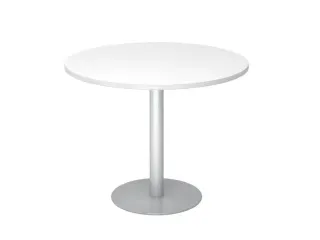 vergadertafel,HxØ 745x1000mm,rond,schotelvoet zilverkleurig,ronde bui - 2