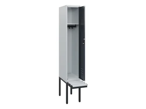 locker met bank,HxBxD 1950x300x815mm,1vak,vak B 300mm,cil.-slot