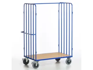 pakketwagen,draagverm. 600kg,laadvl. LxB 1000x700mm,houtetage,RAL5010 - 1