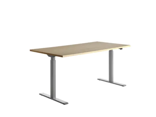 Elektrisch ihv bureau,HxBxD 700-1200x1600x800mm,blad esdoorn