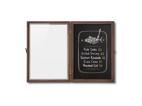 Houten Menuvitrine A3