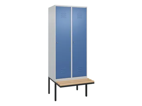 locker met bank,HxBxD 2120x800x815mm,2vak,vak B 400mm,cil.-slot