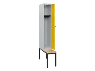 locker met bank,HxBxD 1950x300x815mm,1vak,vak B 300mm,draaigrendel - 1