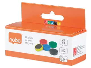 Magneet Nobo 32mm assorti 10st - 11