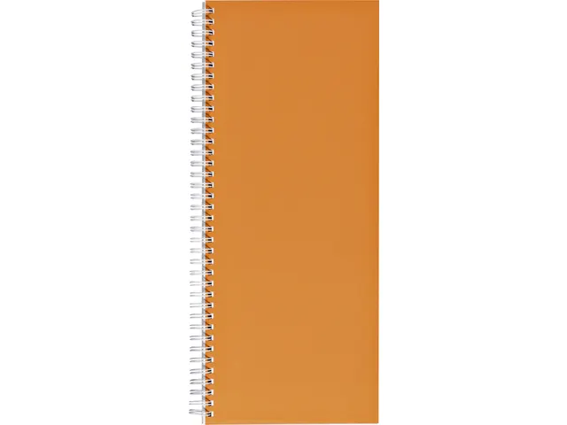 Winkelboek Wire-o 135x330mm lijn 160blz 70gr spiraal oranje