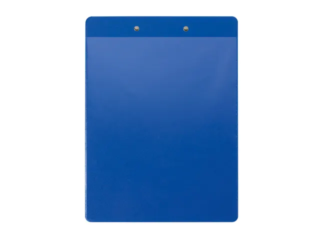Klemplaat met instee khoes PP A4 blauw