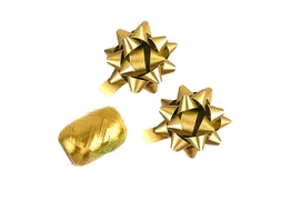 Polyband combi set goud cadeaulint 1 ei 2 rozetten