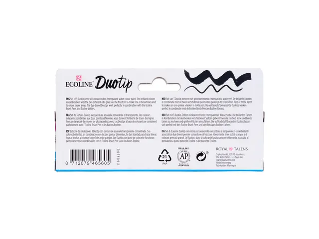 Duotip marker Ecoline primair set 3 kleuren