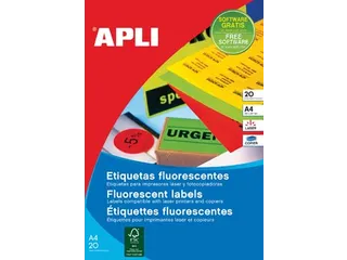Apli Fluorescerende Etiketten 99.1x67.7mm Groen - 1