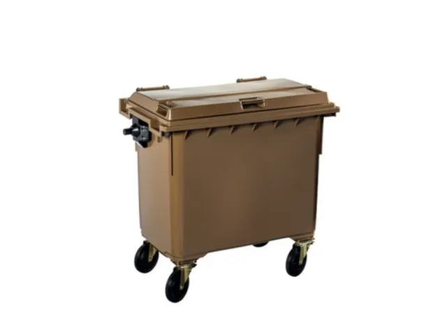 Contivia 4,vuilnisbak 4wielen 770 L bruin