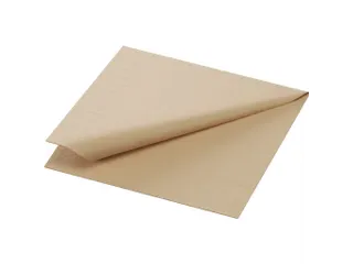 Servet 24x24cm 1/4 vouw 2laags Eco bruin doos 8x300st - 1
