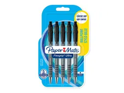 Balpen Paper Mate Flexgrip Ultra medium zwart blister à 5 stuks