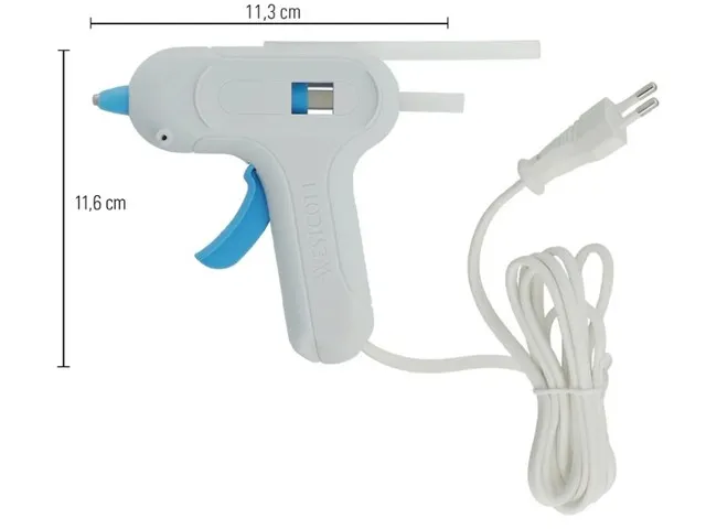 Mini lijmpistool Westcott hoge temp. incl 2 patronen 7mm