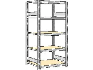 magazijnstelling,grondveld,HxBxD 2000x1061x626mm,vakl. 250kg - 1