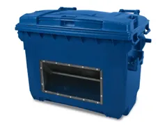 strooigoedbak,660l,HxBxD 1000x1360x765mm,HDPE,blauw,deksel blauw