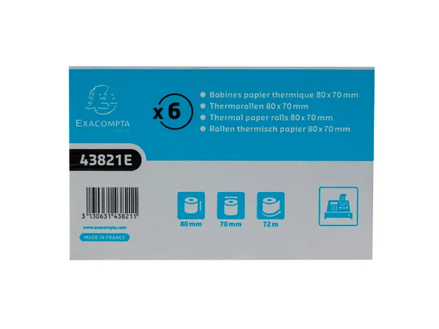 Exacompta Kassarol 80mmx70mmx12 mm 72 Meter 48 Gram