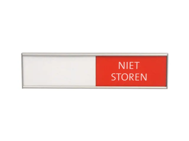 Design Schuifbord Aluminium Niet Storen Groen Rood 100x25mm